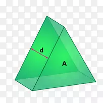 三角形表面棱镜形状.几何形状
