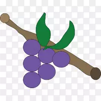 紫葡萄藤剪贴画-葡萄