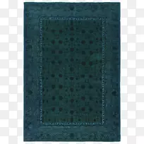 青绿色蒂尔长方形微软天蓝色图案-地毯