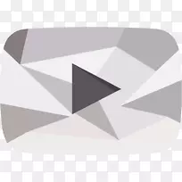 YouTube播放按钮电脑图标-钻石