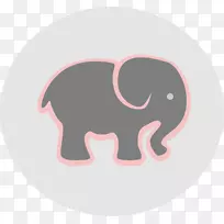 大象灰色剪贴画-小象