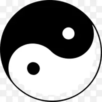 黑白阴阳剪贴画-阴阳