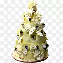 结婚蛋糕，糖霜和糖霜烘焙-婚礼蛋糕