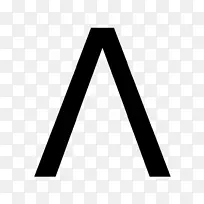 三角形黑白标志-字母