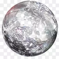 泡泡色计算机图标透明度和半透明水玻璃
