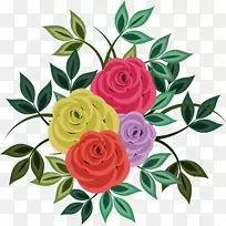 花滩玫瑰夹艺术-热带花卉
