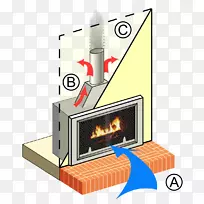 壁炉插木炉烟囱热烟囱