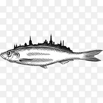 纯油性鱼类动物海洋生物学-Vektor