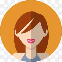 电脑图标、用户档案、头像、女性-商务女性
