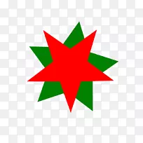 星光绿电脑图标剪贴画-红星