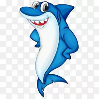 大白鲨牛鲨剪贴画-鲨鱼