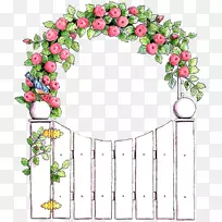 最佳边框花卉设计回形针艺术花环婚礼