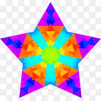 几何形状星型剪贴画-风水学