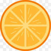 橙色食品电脑图标剪贴画-橙色水果