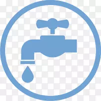 饮用水服务计算机图标.饮用水