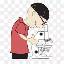 科学科学家显微镜实验室剪辑艺术显微镜