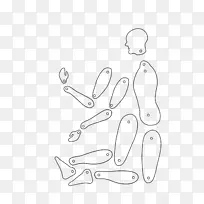纸人因素和人体工效学剪贴画.手