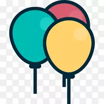 派对电脑图标生日礼物剪贴画生日气球