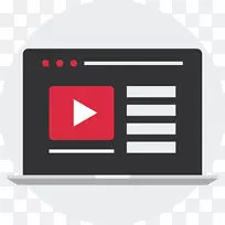 youtube视频制作计算机图标.视频