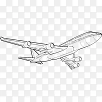 飞机绘制飞行路线艺术剪贴画飞机