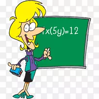 卡通教师数学版税-免费数学