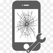电话三星银河大素描iphone-碎玻璃