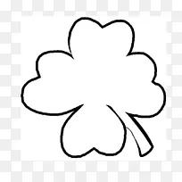 桑洛克圣帕特里克节爱尔兰四叶三叶草剪贴画-小妖精帽