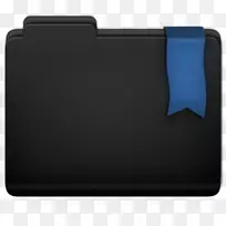 黑色蓝色MacBook Pro彩色文件夹