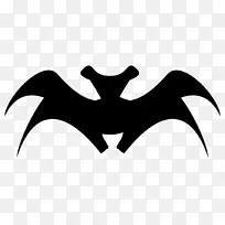 蝙蝠剪影艺术-万圣节