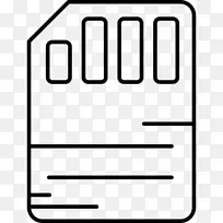 计算机数据存储封装的PostScript计算机图标-SD卡