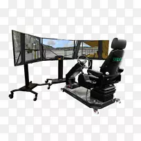 拖车模拟驾驶办公室和桌椅.重型设备