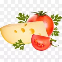 奶酪和番茄三明治食品剪贴画-奶酪