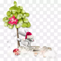 圣诞装饰新年树-冰PNG
