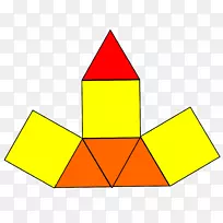 拉长三角金字塔网四面体三角形金字塔