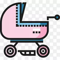 婴儿运送儿童电脑图标夹艺术婴儿车婴儿