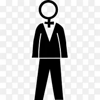 变性女性灰阶剪贴画-男性偶像