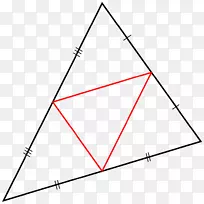 内侧三角形中点正中等边三角形
