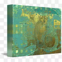 绿松石茶色矩形microsoft天蓝色图案-绿色抽象