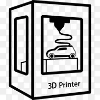 3D打印机计算机图标3d集线器.打印机