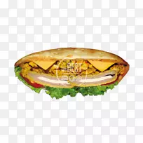快餐芝士汉堡警戒线BLEU帕尼尼烤肉汉堡三明治