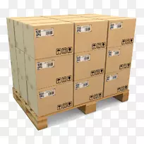 托盘千斤顶纸板盒包装和标签条形码