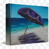 紫色钴蓝紫色海洋海豚沙滩伞