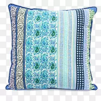 投掷枕头蓝色绿松石纺织品桌布