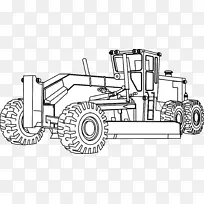 卡特彼勒公司重型机械建筑工程着色书推土机挖掘机