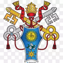 梵蒂冈教皇的手臂徽章教皇方济各教宗的军徽方济各教宗