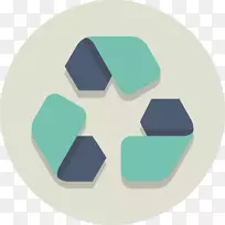 回收符号废物回收箱计算机图标.回收箱