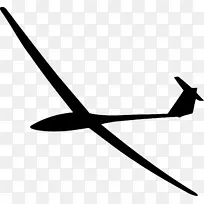 飞机滑翔机轮廓滑翔剪贴画平面