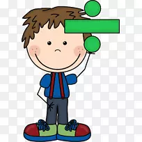数学youtube学校涂鸦剪贴画-孩子们