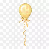 玩具气球生日剪贴画-金气球