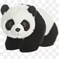 大熊猫熊填充动物&可爱的玩具极光世界公司。-熊猫